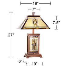 Walnut Mission Collection Tiffany-Style Table Lamp