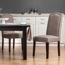 Set of 2 41"H Glitzhome Modern Studded Decoration Dining Chairs