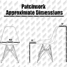 Modern Designer Fabric Chairs Patchwork No Arm Solid Dark Black Wire Leg for Dining Restaurants Office