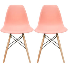 Molded Shell Plastic Eiffel Designer Side Chairs (Set of 2)