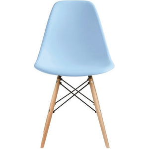 Designer Plastic Eiffel Chair Natural Wood Legs Retro Dining Armless With Back Desk Accent Living Room Side Dowel DSW