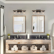 Modern Farmhouse 3-light Linear Bathroom Vanity Lights Rustic Glass Wall Sconces - L 21.7'' * W 5.5'' * H 8.5''