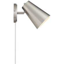 Koby Brushed Nickel Plug-In Wall Lamps Set of 2