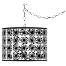 Swag Style Giclee Shade Plug-In Chandelier