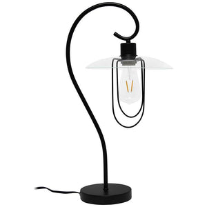 Lalia Modern Black Metal Scroll Table Lamp