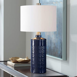 Thalia Blue Ceramic Table Lamp