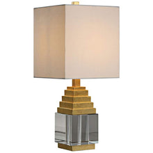 Anubis Metallic Gold Leaf Accent Table Lamp