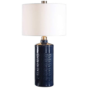 Thalia Blue Ceramic Table Lamp