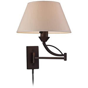 Elysburg Aged Bronze Plug-In Swing Arm Wall Lamp