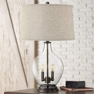 Becker Clear Glass Night Light Table Lamp