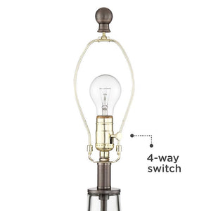 Becker Clear Glass Night Light Table Lamp