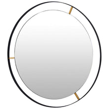 Varaluz Casa Framed Matte Black 20" Round Wall Mirror