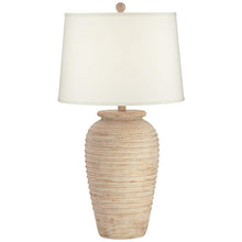 Austin Sand Ridged Southwest Rustic Jug Table Lamp With USB Dimmer