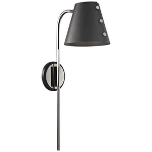 Mitzi Meta Polished Nickel and Black LED Swing Arm Wall Lamp