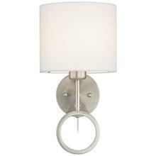 Amidon Brushed Nickel Drop Ring Plug-In Wall Lamp