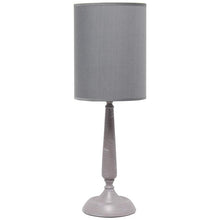 Simple Designs Gray Wash Candlestick Accent Table Lamp