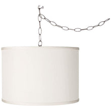 Swag Style 13 1/2" Wide Faux Silk Shade Plug-In Chandelier