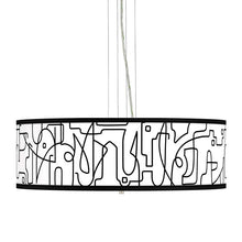 Scribble World Giclee 24" Wide 4-Light Pendant Chandelier