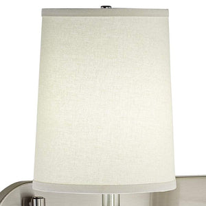 Club Room 18" High Brushed Nickel and Mahogany Plug-In Wall Light