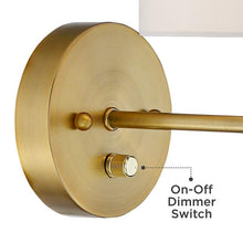 Amidon Warm Brass Drop Ring Plug-In Wall Lamps Set of 2