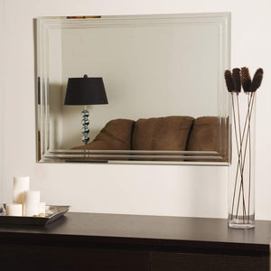 Frameless Tri-Bevel 23 1/2" x 31 1/2" Wall Mirror