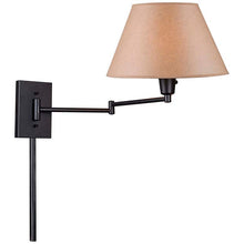 Kenroy Black Simplicity Plug-In Swing Arm Wall Lamp