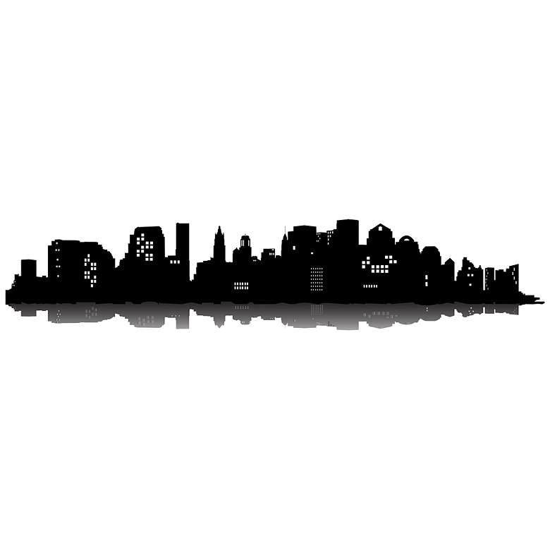 Black Cityscape Wall Decal