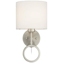 Amidon Brushed Nickel Drop Ring Plug-In Wall Lamps Set of 2