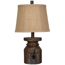 Crestview Collection Barn Post Rustic Wood Accent Table Lamp