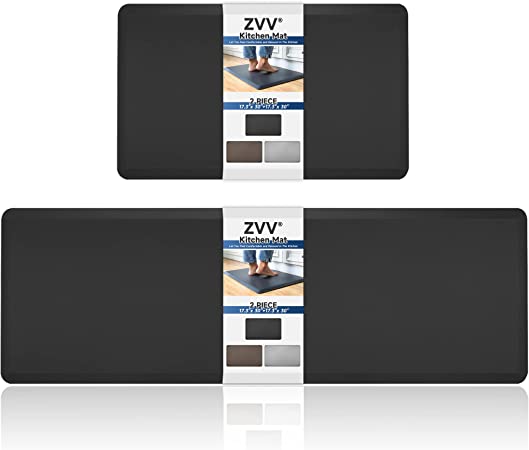 ZVV 2PCS Kitchen Mat Cushioned Anti Fatigue Kitchen Rug,17.3 X 30, W –  Modern Rugs and Decor