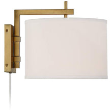 Adair Warm Brass Plug-In Wall Lamps Set of 2