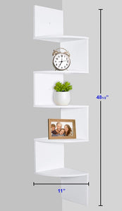 5 Tier Wall Mount Corner Shelves