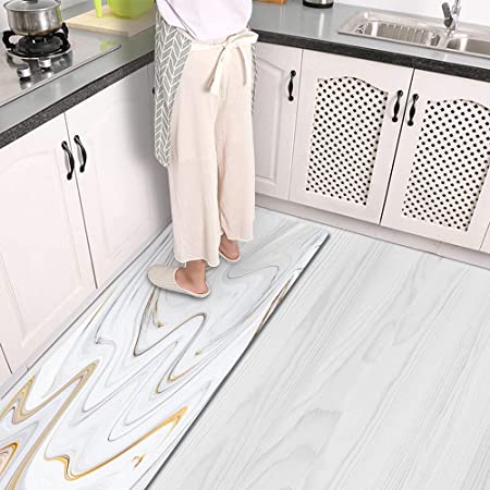 VANKINE Sunflower and Rooster Kitchen Mat Comfort Floor Mats Non-Slip  Water-Absorbent Easy to Clean Kitchen Rug Runner Area Rug Carpet
