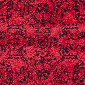 Oriental Vintage Distressed Medallion Red/Black Soft Area Rug