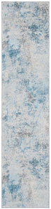 Modern Abstract Area Rug,  Ivory/Blue