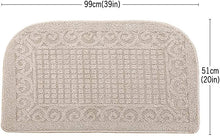 COSY HOMEER 27X18 Inch Anti Fatigue Kitchen Rug Mats are Made of 100%  Polypropylene Half Round Rug Cushion Specialized in Anti Slippery