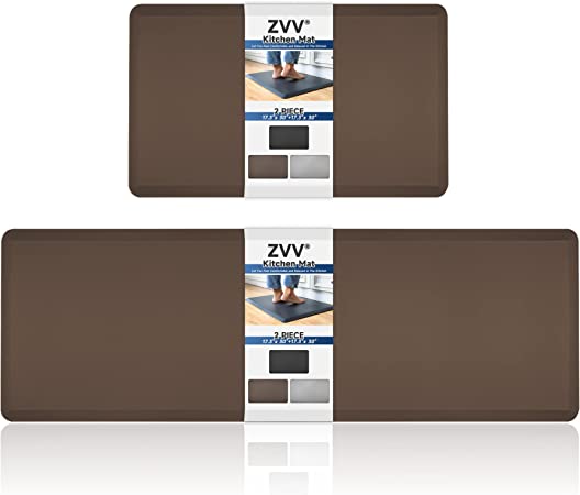 ZVV 2PCS Kitchen Mat Cushioned Anti Fatigue Kitchen Rug,17.3 X 30, W   Anti fatigue flooring, Memory foam kitchen mat, Anti fatigue kitchen mats