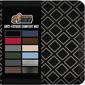 Gorilla Grip Original 3/4 Premium Anti-Fatigue Comfort Mat Phthalate Free Shi