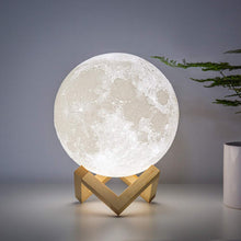 Decorative Moon Light Lamp with Time Setting and Stand 3D Print LED 16 Colors