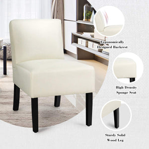 Fabric Accent Chair, Contemporary Leisure Side w/Thick Sponge Cushion