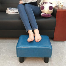 Footstool Footrest PU Leather Modern Seat Chair Small Ottoman Stool