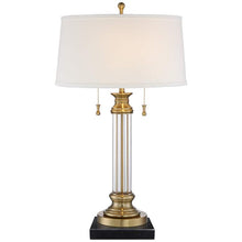 Rolland Column Table Lamp with Square Black Marble Riser