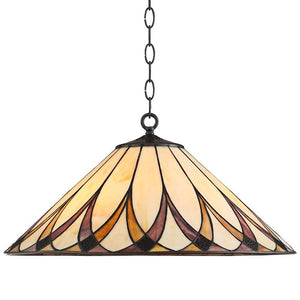 Serena 19 3/4" Wide Amber Accented Art Glass 3-Light Pendant