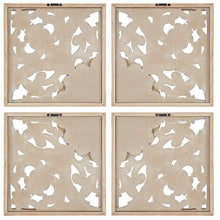 Arwen Medallion 14 3/4" Square 4-Piece Wood Wall Art Set