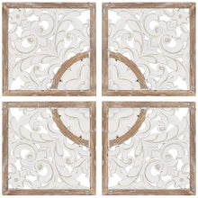 Arwen Medallion 14 3/4" Square 4-Piece Wood Wall Art Set