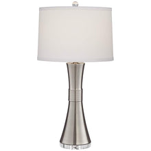 Hudson Brushed Nickel Metal Modern Table Lamp