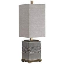 Covey Warm Gray Glaze Ceramic Buffet Table Lamp