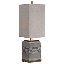 Covey Warm Gray Glaze Ceramic Buffet Table Lamp