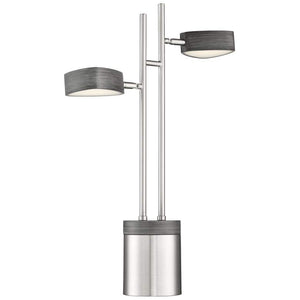 Lite Source Charlyne Brushed Nickel 2-Light LED Desk Lamp