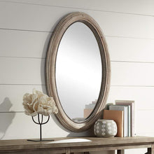 Zahra Wooden 23 1/2" x 34" Oval Wall Mirror